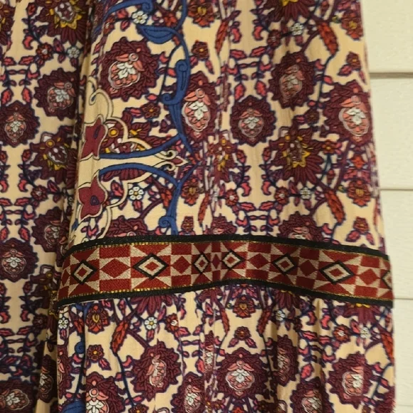 DR2 Purple and Blue Long Sleeve Smocked Blouse - Picture 5 of 11